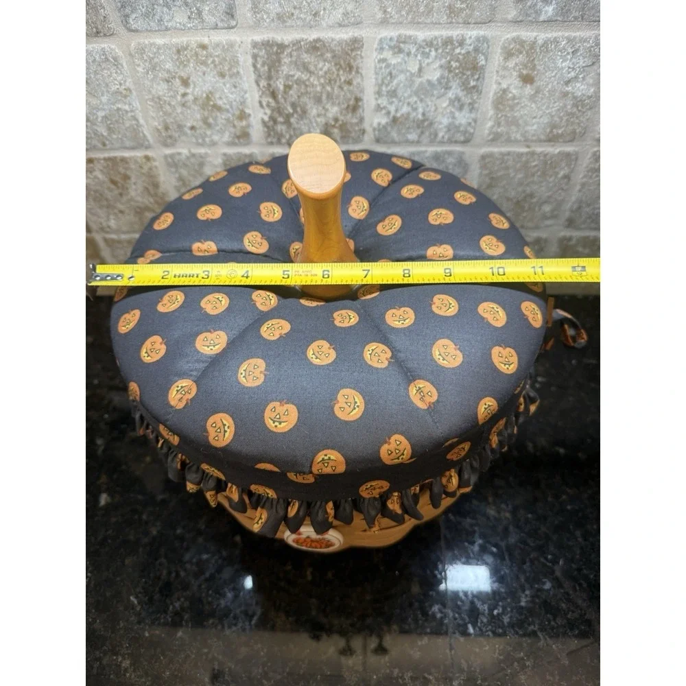 Longaberger Pumpkin Fall Stem Lid Basket Jack O' Lantern Liner Protector‎ Combo